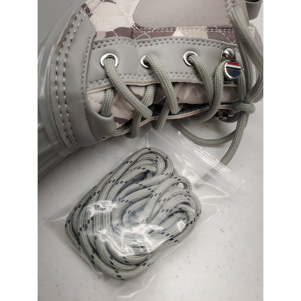 Tommy Hilfiger TW Hada Duck Boots Gray Camo Insulated Women's Sz 8M Extra Laces - Picture 7 of 8